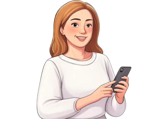 Woman using pone